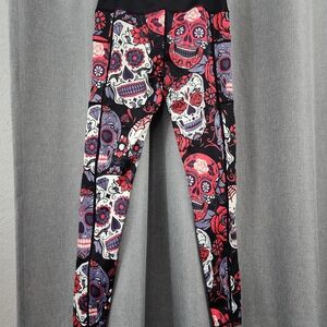 Constantly Varied Gear Skull Leggings - Black and Red